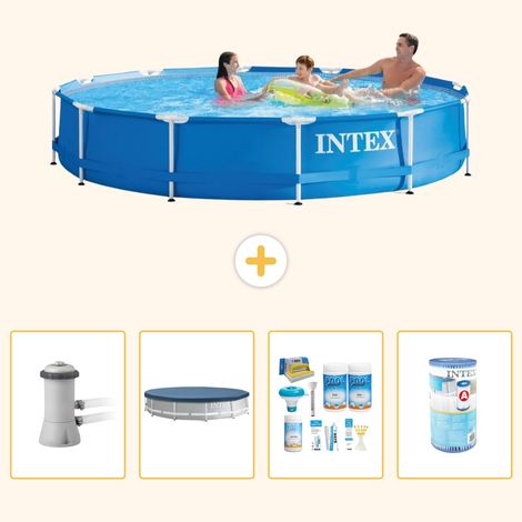 Intex Piscine Tubulaire Ronde - 366x76 cm - 5-pièces S208 (1/5)