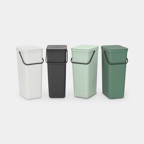 Brabantia Sort & Go Recycling-Mülleimer, 40 l, Jadegrün