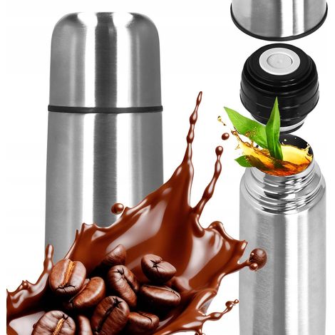 TERMOS TÉRMICO vacío de acero PARA CAFÉ TÉ turístico 1000 ml (1/5)