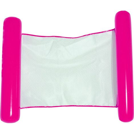 Schwimmende Hängematte – Für Pool, Strand, See, Fluss – Atmungsaktiver Netzboden – Mit dem Mund oder einer Pumpe aufblasbar – 1 Stück (1/5)