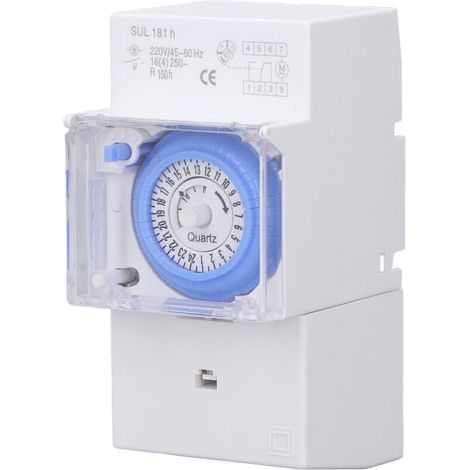 Timer meccanico impermeabile da 24 ore, 230 V CA, per illuminazione automatica da giardino e patio esterni - ULISEM (1/5)
