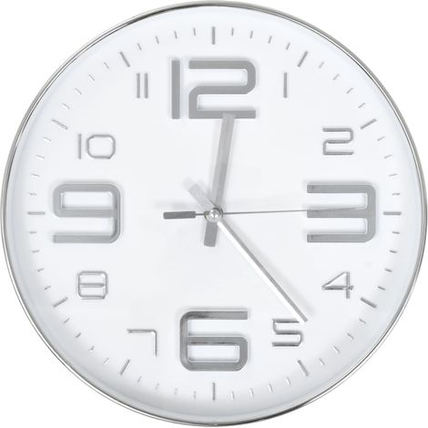 Horloge murale 30 cm Argenté