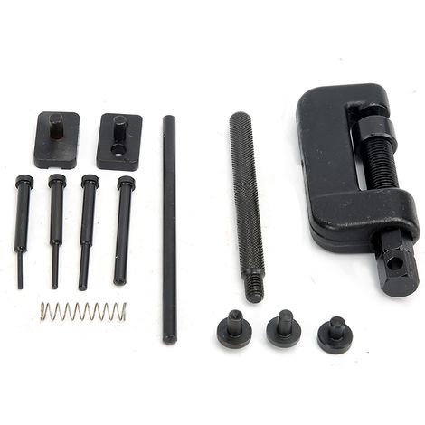 Ensemble de 13 outils pour moto comprenant un extracteur de chaîne rivetée et un extracteur de chaîne de distribution. (1/5)