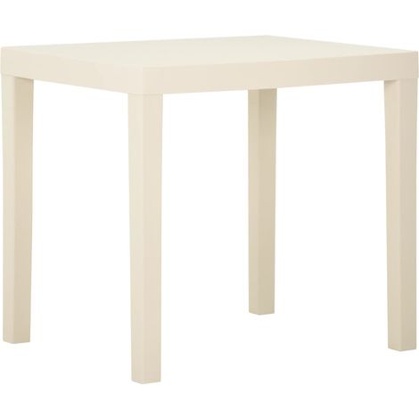 Garden Table White 79x65x72 cm Plastic vidaXL (1/5)
