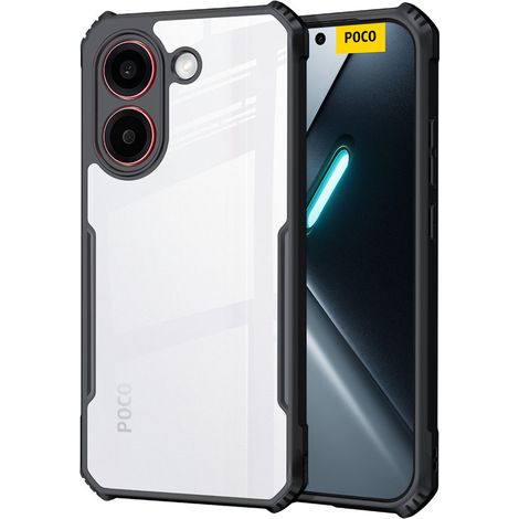 Custodia per Xiaomi Poco X8 Pro, ibrida anti-caduta, nera (1/4)