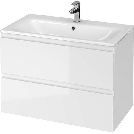 Cersanit Moduo - Waschtisch mit Unterschrank, 57x80x45 cm, 2 Schubladen, weiß S801-316-DSM (1/3)