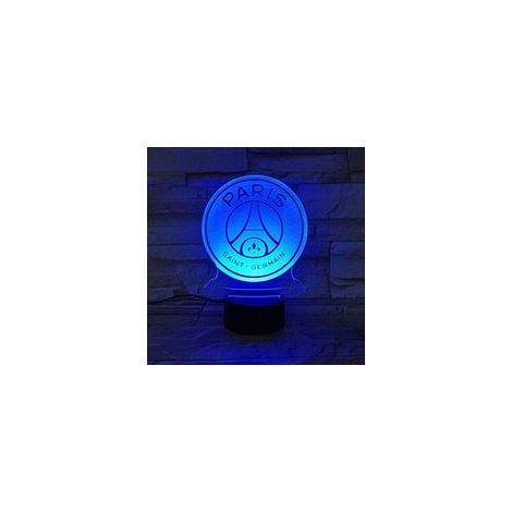 Veilleuse LED FC Paris Saint Germain Football Club 3D Illusion Enfants Enfants Ligue 1 Logo de Football PSG Night Lamp Lampe de Table @ 1 (1/5)