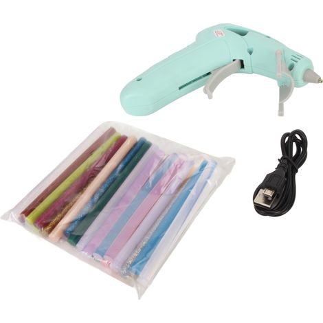 Machine à colle chaude rechargeable USB, préchauffage rapide, mini machine à colle thermofusible 10 W avec 30 bâtons de colle pour les réparations domestiques (1/5)