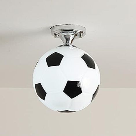 Plafonnier De Football,Lustre De La Chambre Des Enfants,éclairage Intérieur,Lustre De Personnalité Créative,Salon Salle à Manger Chambre éclairage Chaleureux 20CM (noir) (1/5)