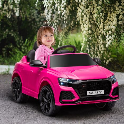 Lizenziertes Audi RS Q8 Elektro-Kinderauto, Elektrofahrzeug mit Fernbedienung, USB, Bluetooth, pink