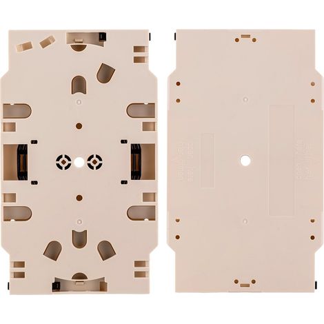 Cassette (plateau) d'épissure de fibres optiques avec supports pour 12 épissures et un séparateur de fibres à la sortie alantec (1/5)