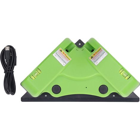 Niveau laser à angle droit vert à base magnétique, réglable, ligne horizontale pour sols et carrelage (1/5)
