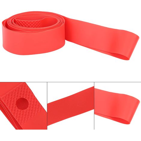 Bande anti-crevaison PVC pour VTT 29 pouces, protection de jante vélo de montagne (Rouge)