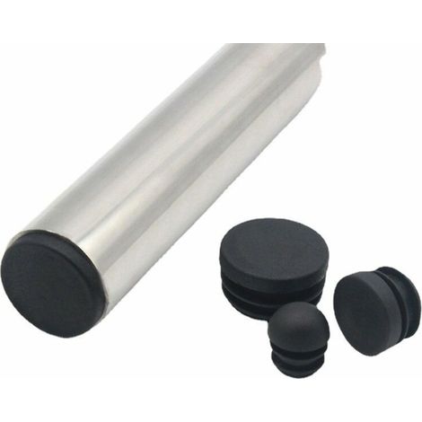 200 pezzi di tappi rotondi per gambe di sedie, protezioni per pavimenti in gomma antiscivolo per mobili e tavoli, neri (diametro 16 mm) (1/4)
