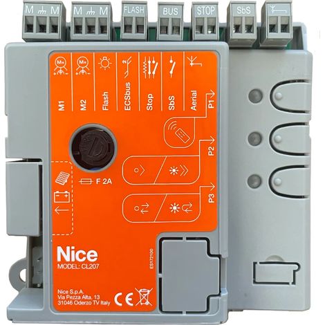 Panel de control central CL207 de 2 puertas para CLB207 Repuesto original NICE CL207