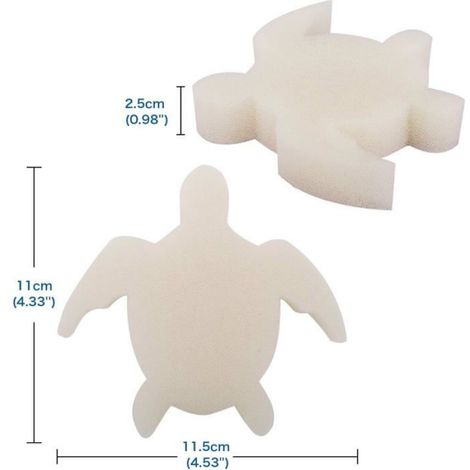 Eponge Spa 4 Pack,Éponge Spa en Forme de Tortue,Éponge Huile Absorbant Graisse,pour Baignoires Piscine Jacuzzi - Blanc (1/4)