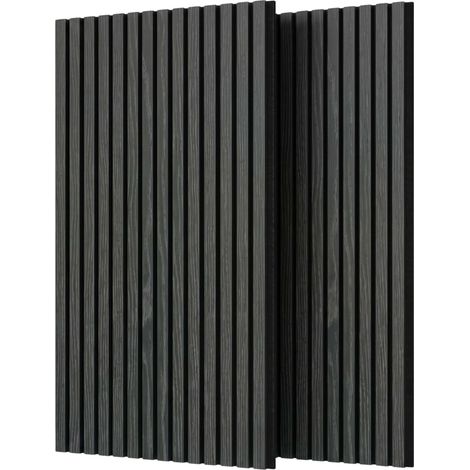 Pack 2 Paneles Acústicos Silence 60x120x1.8 cm, Paneles Insonorización Pared, Decorativo, Gris oscuro y Negro (1/5)
