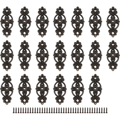 20 protège-coins de style vintage magnifiquement conçus avec clous, adaptés aux caisses en bois, aux livres, aux albums de scrapbooking et aux albums photo. (1/5)