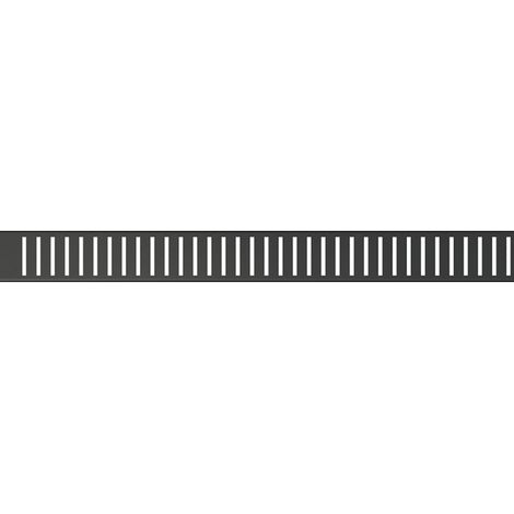 Alca - Grille pour caniveau de douche linéaire 75 cm, noir mat PURE-750BLACK (1/3)
