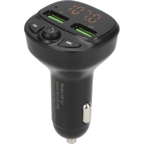 Kit Main Bluetooth FM Transmetteur USB Double pour Voiture, Adaptateur Audio Mains Libres, Lecteur MP3 (1/5)