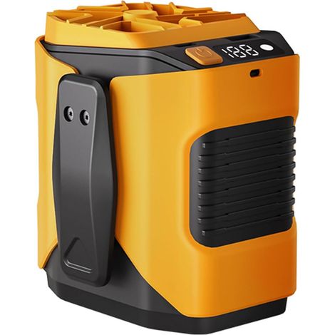Mini Ventilateur Portable à Clip, Ventilateur Rechargeable 100 Vitesses pour Randonnée et Travail(Orange) (1/5)