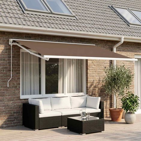 vidaXL Awning Replacement Fabric Beige 350 x 200 cm Polyester (1/5)