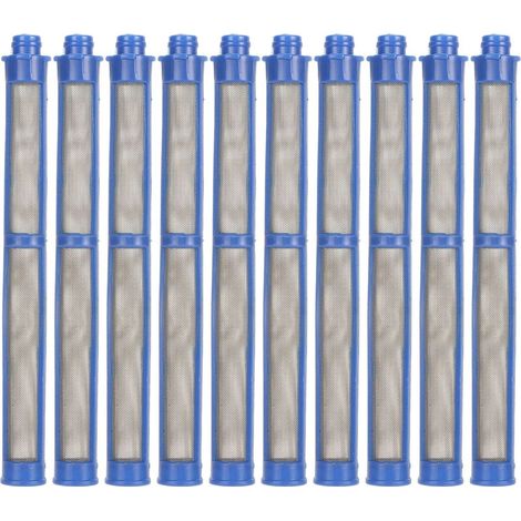 Filtre pour pistolet à peinture sans air, 10 unités, de rechange, accessoires de peinture haute efficacité, bleu, 100 mesh. (1/5)
