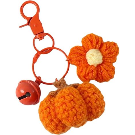 Porte-clés en peluche  Breloque citrouille en peluche pour sac à dos - Petites décorations d'automne citrouille, décoration faite