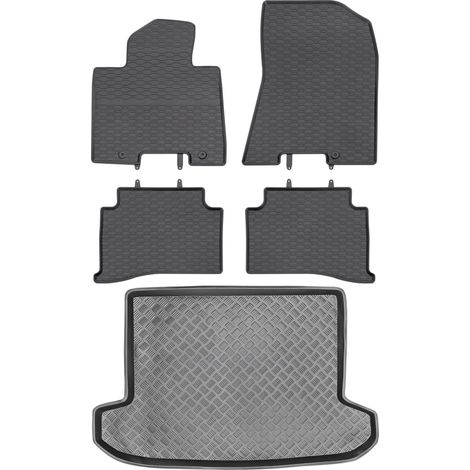 Set di tappetini in gomma per auto e tappetino per bagagliaio per Hyundai Tucson II SUV dal 2015 al 2020. (1/5)