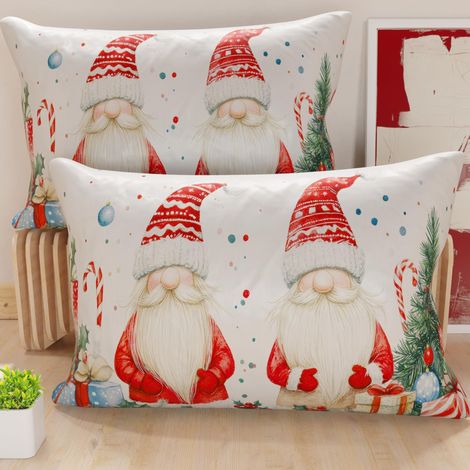 Paire de Housses de Coussin en Microfibre 40x70 cm, Coussins Décoratifs de Noël pour Chambre, Canapé, Salon, Lot de 2 Housses de Coussin, Taie d'oreiller de Noël 6