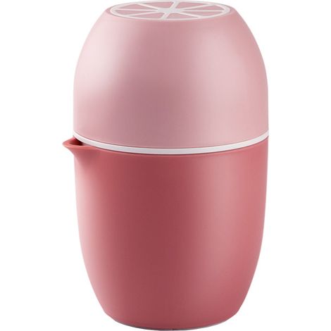 Sollbry Exprimidor manual de cítricos con diseño único en forma de limón, dos modos de uso para diferentes frutas (Rosa) (1/5)