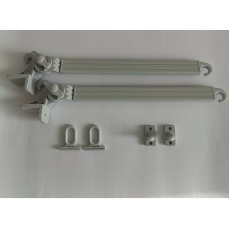 Braccetti Tende da Sole in Alluminio 70 cm Coppia Kit con Occhioli e Ganci Vari Colori (1/5)