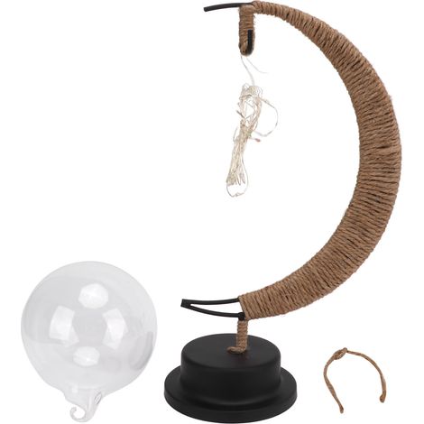 Color LED Moon Ball Modeling Lamp Hemp Rope Wrought Exquisite Durable Moon Shaped Light (1/5)