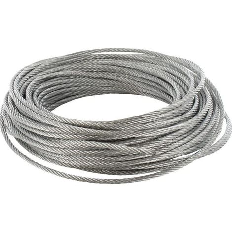 Câble en acier galvanisé 4mm 30m UNIVERSEL WR04030L (1/2)