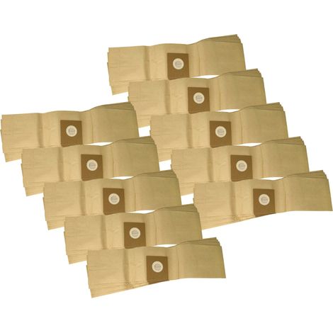 vhbw 50x sacchetto compatibile con Cleancraft FlexCAT 110 aspirapolvere - 63cm x 15cm Marrone (1/4)