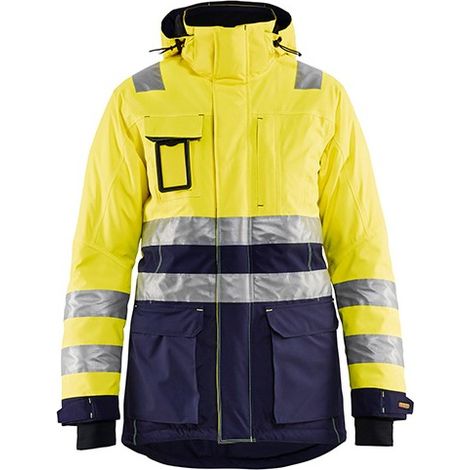 Parka hiver haute-visibilité Femme 4472 - Jaune fluo/Marine M (1/2)