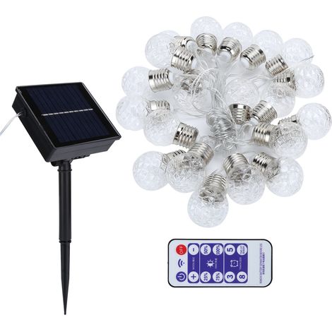 20 LED Solar-Lichterkette, wasserdicht, für den Außenbereich, Terrasse, festliche Dekoration, Gartendekoration (1/5)