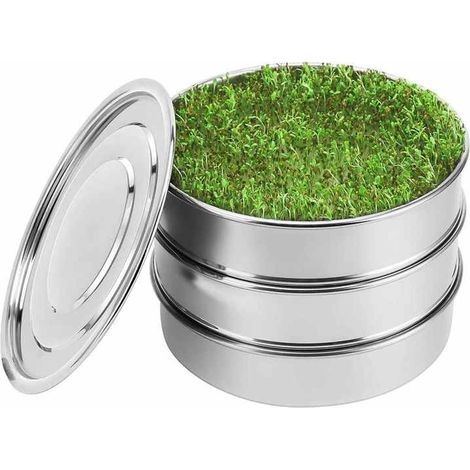 Plateau de germination pour semis, kit de germination, plateau de germination en maille d'acier inoxydable empilable (1/5)