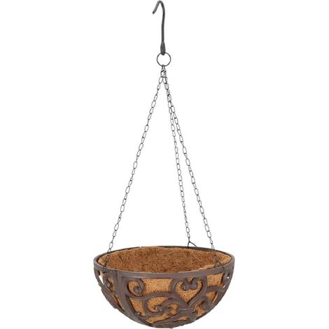 Cesta colgante con inserto de coco de 30 cm (1/4)