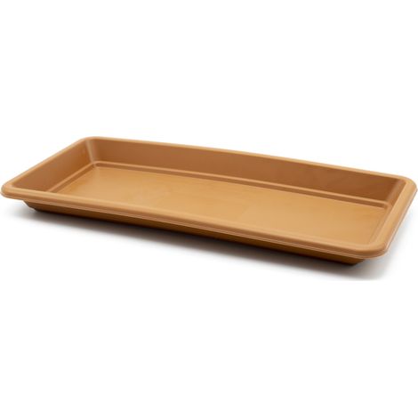 Plato jardinera de plastico 40 cm Marron (1/4)