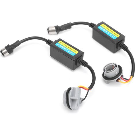 Décodeur LED, Convinient Durable 12-24V Professional Anti-Scintillement Résistance 2pcs Pratique pour Convertir Lampe Halogène en LED pour 1157 BAY15D, P21/5W Ampoules (1/5)