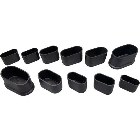 Embouts de pieds chaise en caoutchouc, bouchons PVC, tubes noirs (1/5)