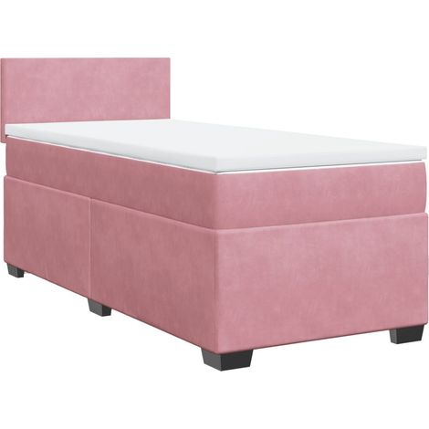 Maison Exclusive - Giroletto a Molle con Materasso Rosa 80x200 cm in Velluto