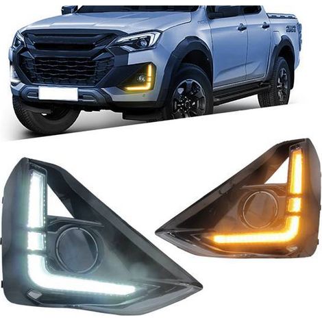 1 pair of dual-color daytime running lights suitable for 23-24 Isuzu D-max (1/4)