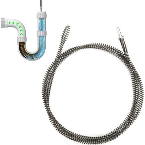 Déboucheur de canalisations, Déboucheur de plomberie, Déboucheur de toilettes spiralé 3 m x 10 mm, Déboucheur de toilettes professionnel, Sonde de débouchage (1/5)