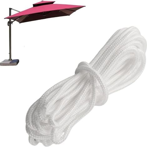 Cordon de Parasol en Nylon 3,45 M Résistant aux Intempéries pour Jardin et Terrasse Accessoire Multifonction pour Parasol Déporté Extérieur Solid (1/5)
