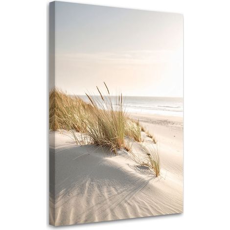 Tableau déco Plage mer dunes nature plantes 60x90 (1/4)