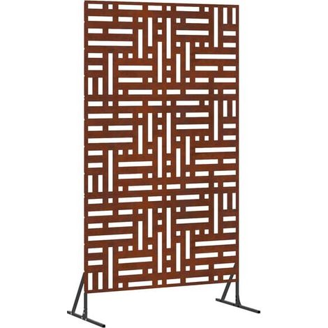 Paravent gris, 100 x 50 x 180 cm, acier vieilli.