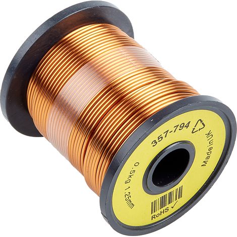 Fil de cuivre 1,3 mm² RS PRO 16 AWG Mono conducteur diamètre 1.33mm, longueur 40m ( Prix pour 1 )