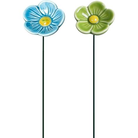 Lot de 2 abreuvoirs en céramique avec bouchon pour jardin, papillon, résistant aux intempéries, pour patio, jardin, terrasse, pelouse (1/5)